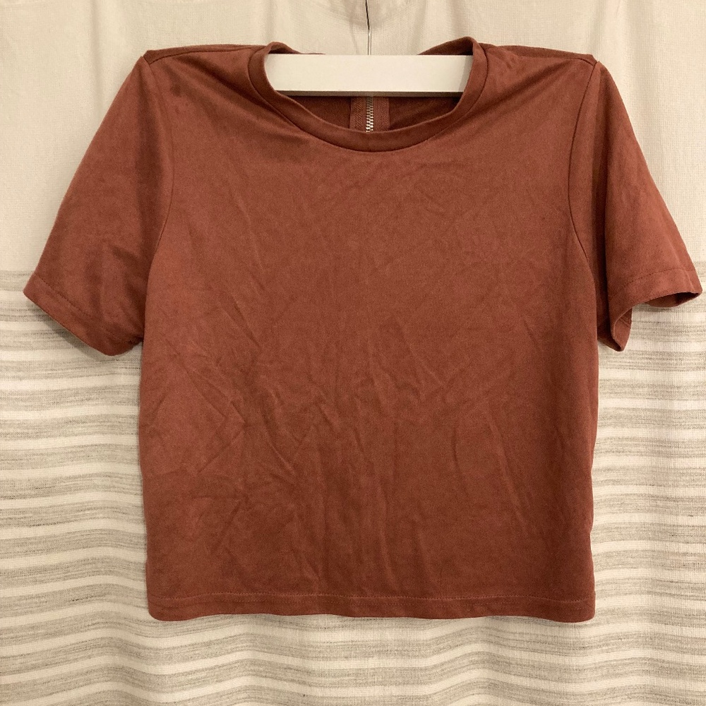 Zara Trafaluc Dusty Pink Crop Top Small